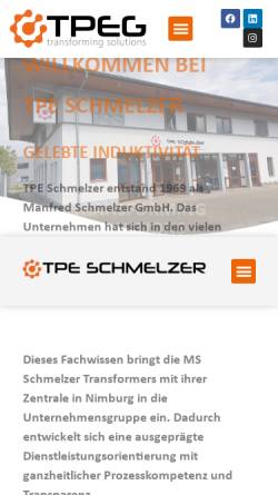 Vorschau der mobilen Webseite www.mstrafo.de, Manfred Schmelzer GmbH