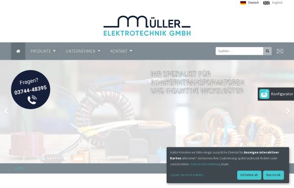 Vorschau von www.mueller-rondo.com, Müller Elektrotechnik GmbH