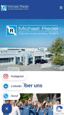 Vorschau der mobilen Webseite www.riedel-trafobau.de, Riedel Trafobau - Michael Riedel