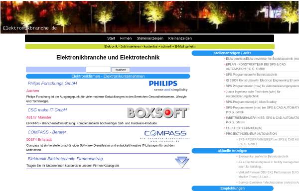 Vorschau von www.elektronikbranche.de, Elektronikbranche.de by Firma Emrich Internetdienste