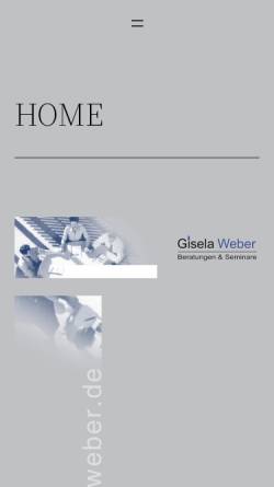 Vorschau der mobilen Webseite www.giselaweber.de, Gisela Weber - Beratungen und Seminare