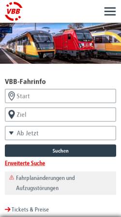 Vorschau der mobilen Webseite www.vbb.de, Vereinigung für Bankberufsbildung e.V. (VBB)