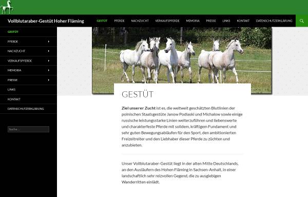 Vorschau von www.ox-araber-hoher-flaeming.de, Hoher Fläming