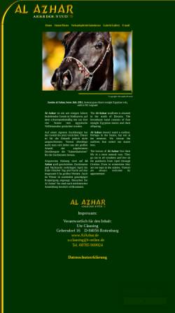 Vorschau der mobilen Webseite www.alazhar.de, Al Azhar Arabian, Rottenburg