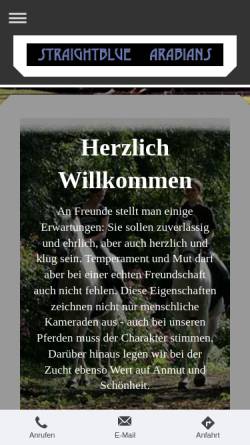 Vorschau der mobilen Webseite www.irtzing.de, Straightblue Arabians, Lautrach