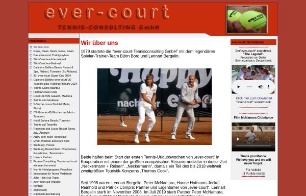 Vorschau von www.ever-court.de, Ever-Court GmbH Tennisconsulting