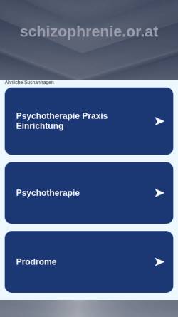 Vorschau der mobilen Webseite www.schizophrenie.or.at, Österreichische Schizophreniegesellschaft