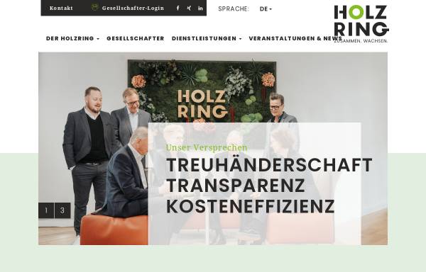 Vorschau von www.holzring.de, Der Holzring Handelsgesellschaft mbH für Holz, Platten und Baustoffe