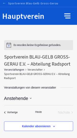 Vorschau der mobilen Webseite blau-gelb-gg.de, Blau-Gelb Groß-Gerau, Abteilung Radsport