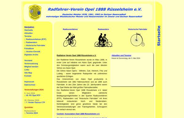 Vorschau von www.rv-opel-1888.de, Radfahrerverein Opel 1888 Ruesselsheim