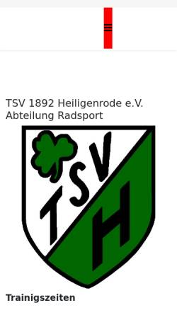 Vorschau der mobilen Webseite www.radsportimtsv.de, TSV 1892 Heiligenrode e.V.