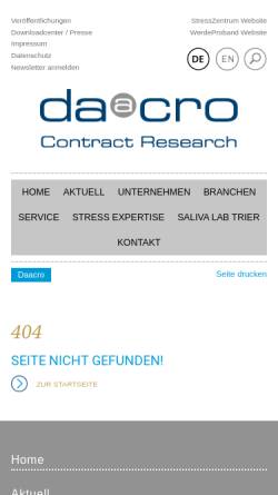 Vorschau der mobilen Webseite www.daacro.de, Neuropattern