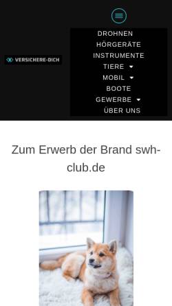 Vorschau der mobilen Webseite www.swh-club.de, Saarlooswolfhond Club Deutschland e.V.