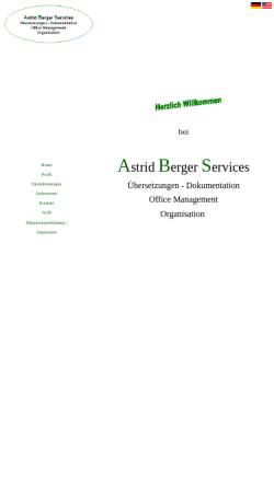 Vorschau der mobilen Webseite www.abs-berger.de, Astrid Berger Services