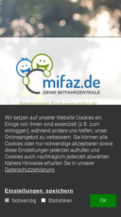 Vorschau der mobilen Webseite www.mifaz.de, MiFaZ
