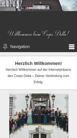 Vorschau der mobilen Webseite www.corpsdelta.de, Delta Aachen