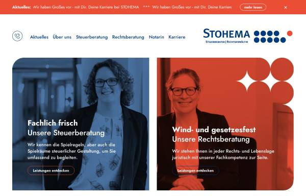 Vorschau von www.stohema.de, Steuerberatungssozietät Stodian, Hennig, Mathiesen & Partner