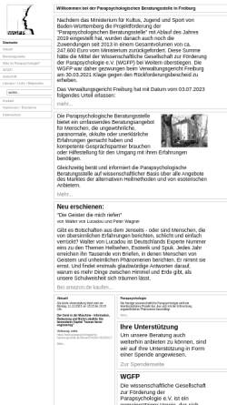 Vorschau der mobilen Webseite www.parapsychologische-beratungsstelle.de, Parapsychologische Beratungsstelle Deutschland (WGFP)