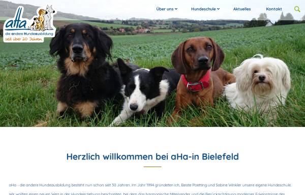 Vorschau von www.aha-exter.de, AHA-Hundeausbildung