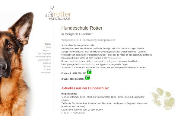 Vorschau von www.hundeschule-rotter.de, Bergische Hundeschule
