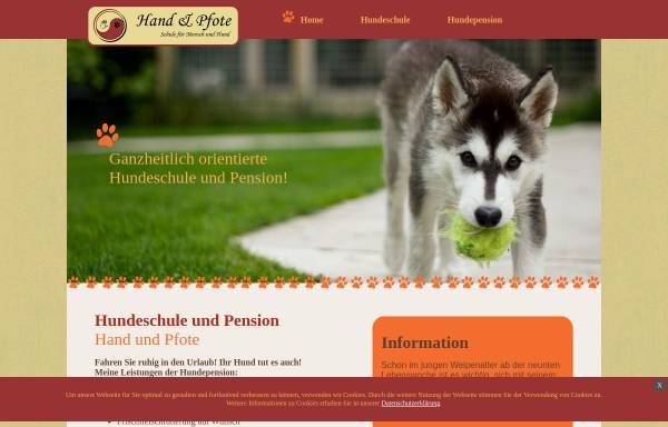 Vorschau von www.handundpfote.de, Hand und Pfote