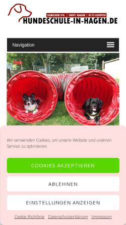 Vorschau der mobilen Webseite www.hundeschule-in-hagen.de, Hundeschule - Bernd von Kannen