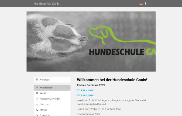 Vorschau von www.hundeschulecanis.de, Hundeschule Canis