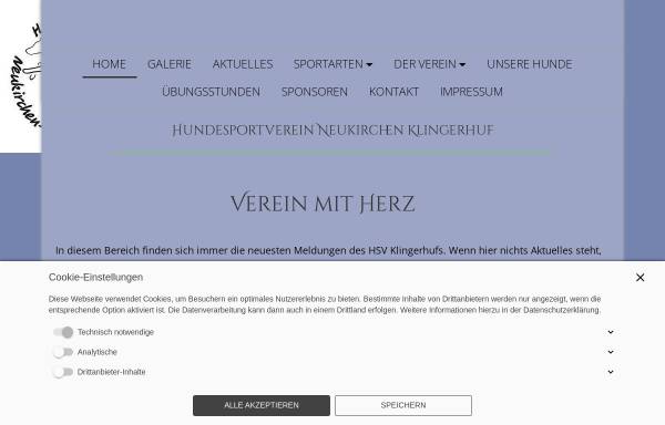 Vorschau von www.hundeverein-klingerhuf.de, Schutz- und Gebrauchshundesportverein Neukirchen-Klingerhuf e.V.