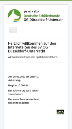 Vorschau der mobilen Webseite sv-duesseldorf.de, SV OG Düsseldorf - Unterrath
