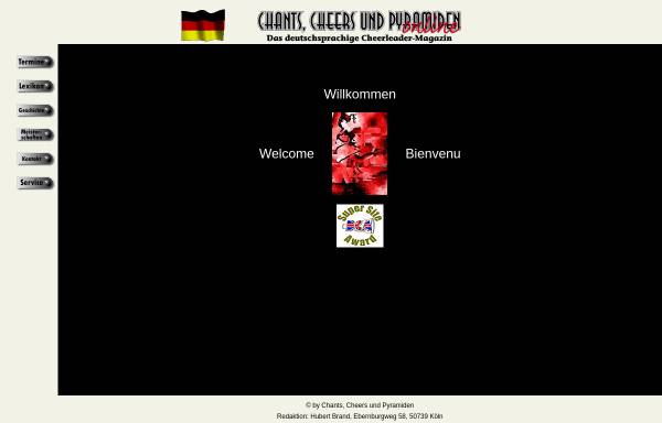 Vorschau von www.cheerleading.de, Chants, Cheers und Pyramiden