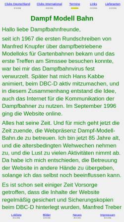 Vorschau der mobilen Webseite www.dampf-modell-bahn.de, Dampf Modell Bahn