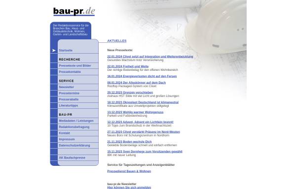Vorschau von www.bau-pr.de, Bau-PR.de