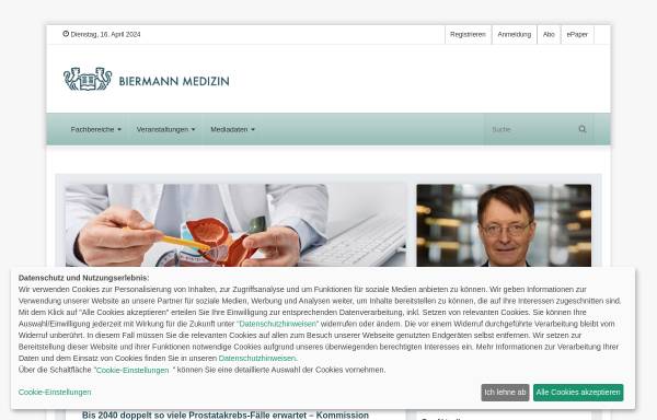 Vorschau von www.biermann.net, Biermann Medien Gruppe für Medizin