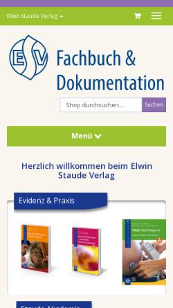 Vorschau der mobilen Webseite www.staudeverlag.de, Elwin Staude Verlag