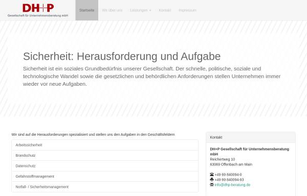 Vorschau von www.dhp-beratung.de, DH+P Gesellschaft für Unternehmensberatung mbH