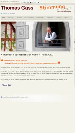 Vorschau der mobilen Webseite www.thomasgass.ch, Gass, Thomas