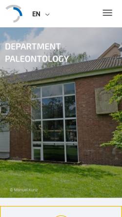 Vorschau der mobilen Webseite www.paleontology.uni-bonn.de, Institut für Paläontologie