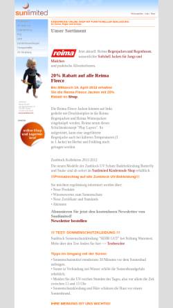 Vorschau der mobilen Webseite sunlimited.ch, Sunlimited, Simone Kessler