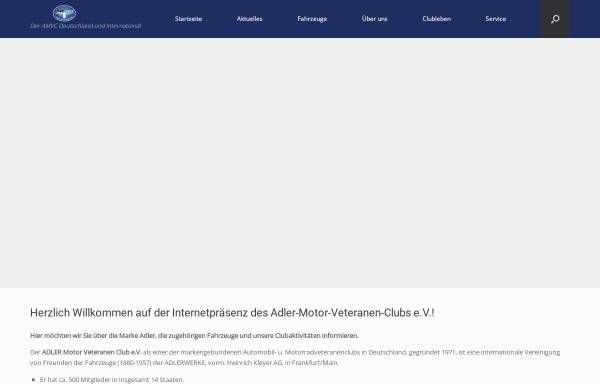 Vorschau von www.adler-veteranen.de, Adler-Motor-Veteranen-Club e.V. (AMVC)