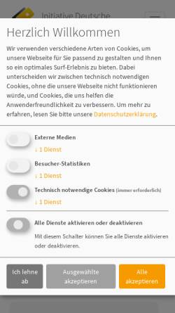 Vorschau der mobilen Webseite www.initiative-deutsche-zahlungssysteme.de, Initiative GeldKarte