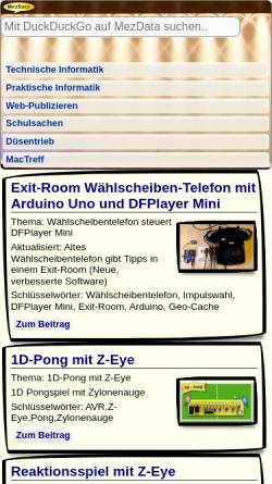 Vorschau der mobilen Webseite mezdata.de, MezData