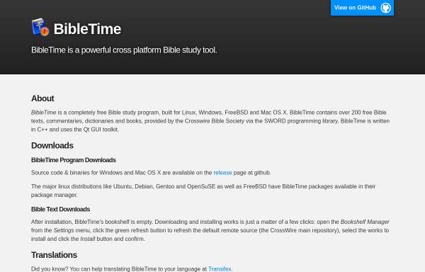 Vorschau von www.bibletime.info, BibleTime