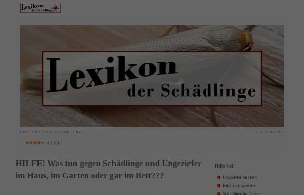 Vorschau von www.lexikon-der-schaedlinge.de, Lexikon der wichtigsten Schädlinge