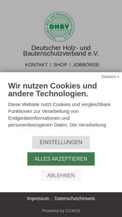 Vorschau der mobilen Webseite www.dhbv.de, Schützen & Erhalten Online