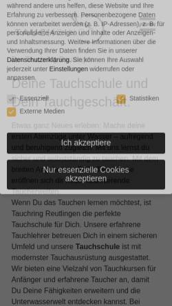 Vorschau der mobilen Webseite www.tauchring.de, Tauchring