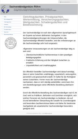 Vorschau der mobilen Webseite www.sv-roehm.de, Sachverständigenbüro Dipl.-Ing. Arthur Röhm