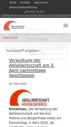 Abfallwirtschaft Hohenlohekreis