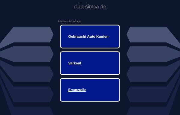 Vorschau von www.club-simca.de, Club Simca Deutschland
