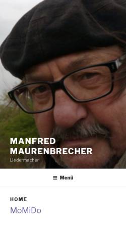 Vorschau der mobilen Webseite www.maurenbrecher.com, Maurenbrecher, Manfred