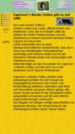 Vorschau der mobilen Webseite www.workingbordercollie.de, Capricorn's